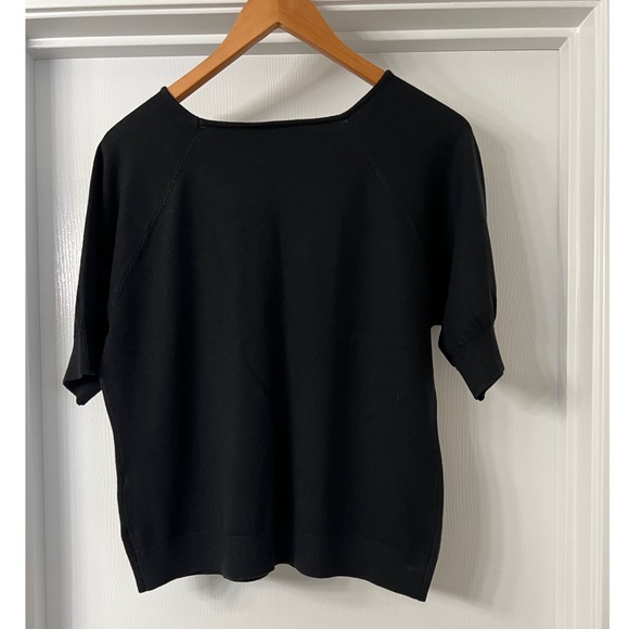 Sioni Women’s Black Floral Embellished Top Size Large - Picture 6 of 8